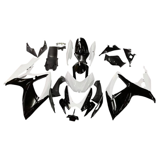 Carene 2006-2007 Suzuki GSXR 600 750 Nero &amp; Bianco GSXR Racing Generico