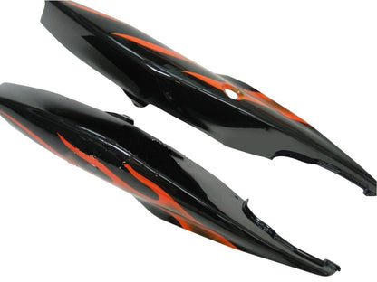 Carene 2006-2007 Suzuki GSXR 600 750 Black & Orange Gold Flame Generico