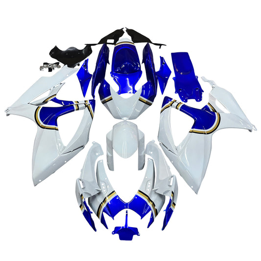 Carene 2006-2007 Suzuki GSXR 600 750 Bianco Blu Lucky Strike Racing Generico