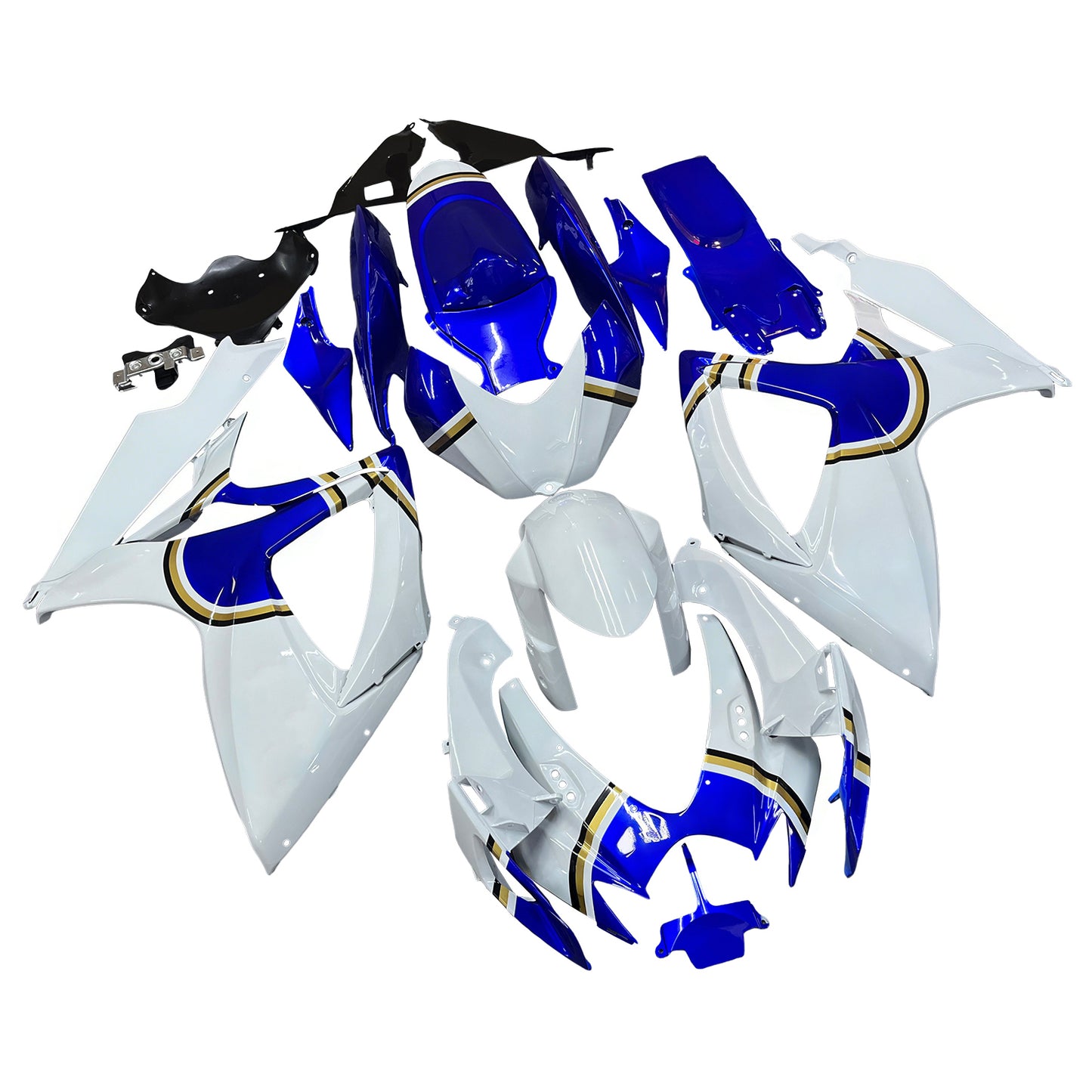 Carene 2006-2007 Suzuki GSXR 600 750 Bianco Blu Lucky Strike Racing Generico