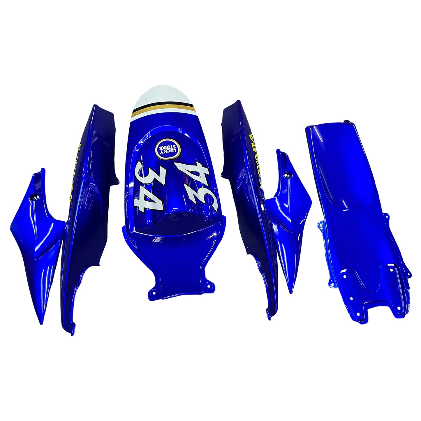Carene 2006-2007 Suzuki GSXR 600 750 Bianco Blu Lucky Strike Racing Generico