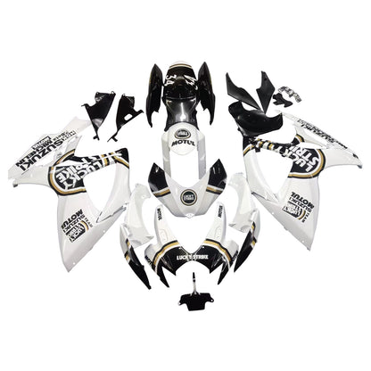 Carene 2006-2007 Suzuki GSXR 600 750 Bianco Nero Lucky Strike Racing Generico