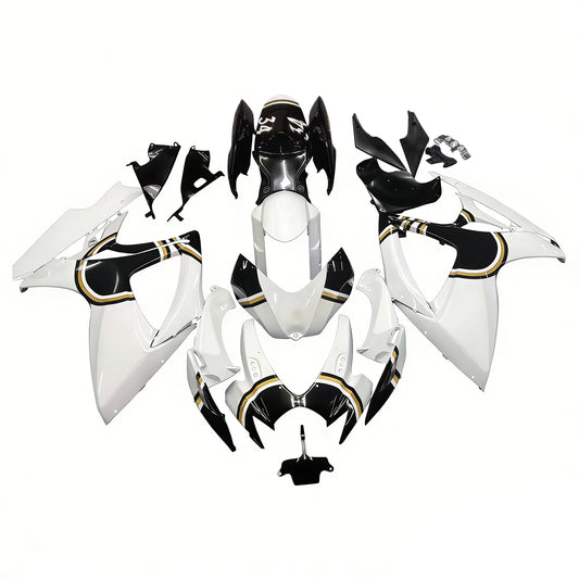 Carene 2006-2007 Suzuki GSXR 600 750 Bianco Nero Lucky Strike Racing Generico