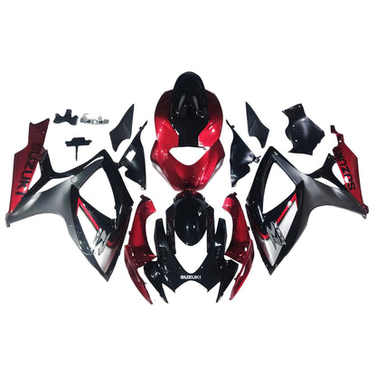 Carene 2006-2007 Suzuki GSXR 600 750 Rosso Argento Nero GSXR Racing Generico