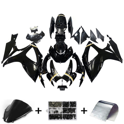 Carene 2006-2007 Suzuki GSXR 600 750 Black Gold Lucky Strike Racing Generico