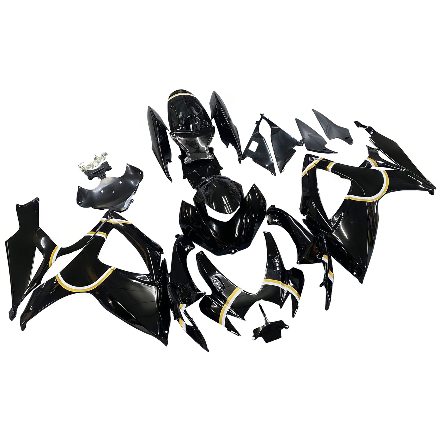 Carene 2006-2007 Suzuki GSXR 600 750 Black Gold Lucky Strike Generico