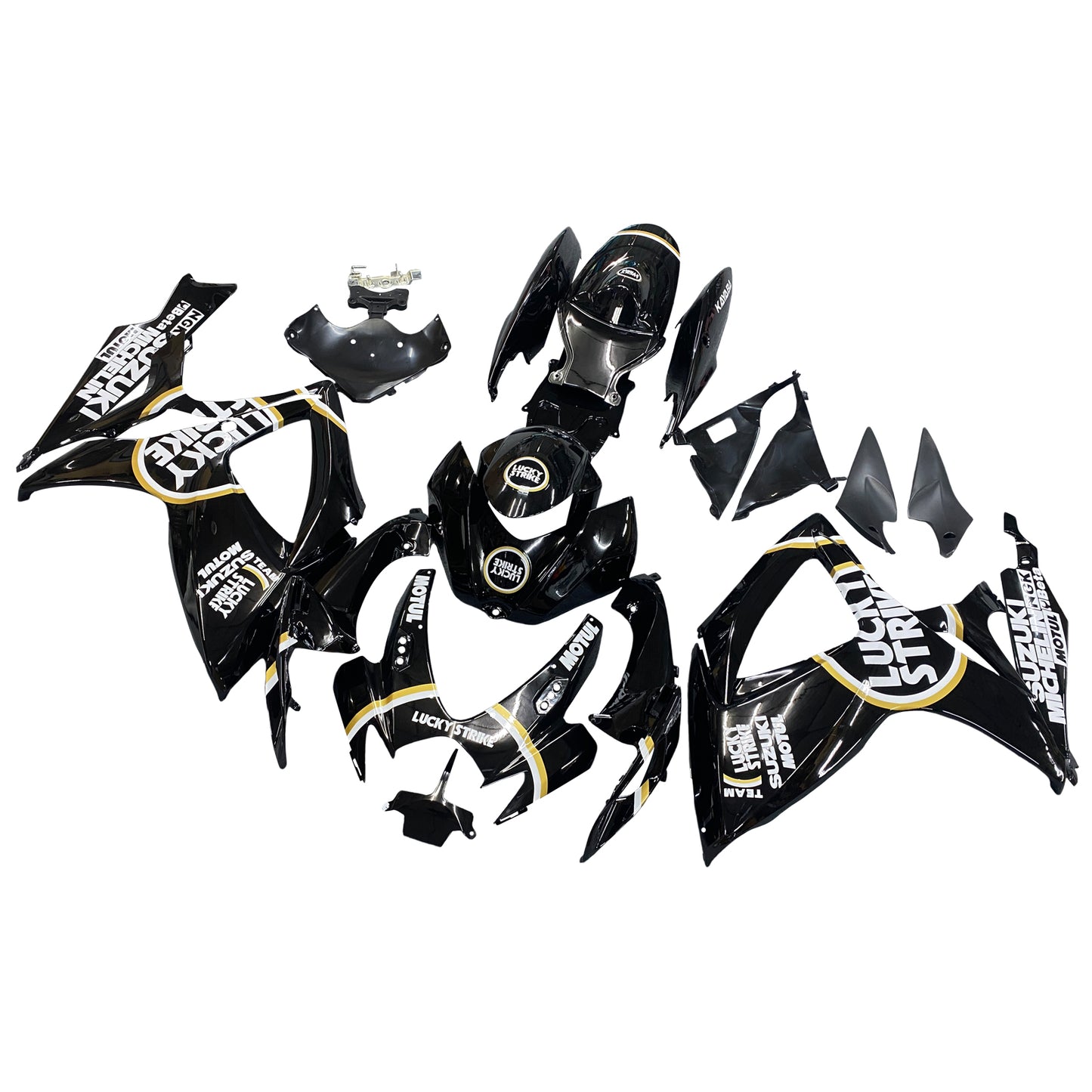 Carene 2006-2007 Suzuki GSXR 600 750 Black Gold Lucky Strike Racing Generico