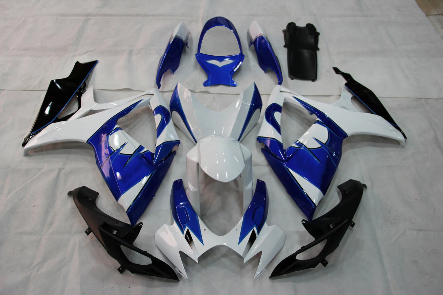Carene 2006-2007 Suzuki GSXR 600 750 Bianco Blu Corona Racing Generico