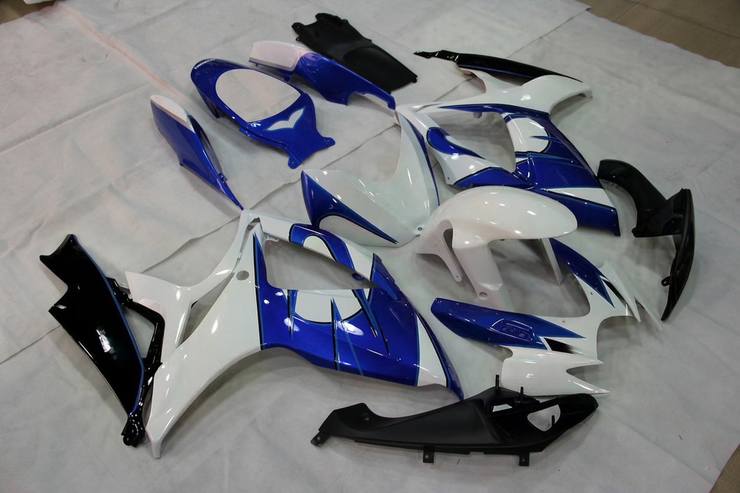 Carene 2006-2007 Suzuki GSXR 600 750 Bianco Blu Corona Racing Generico