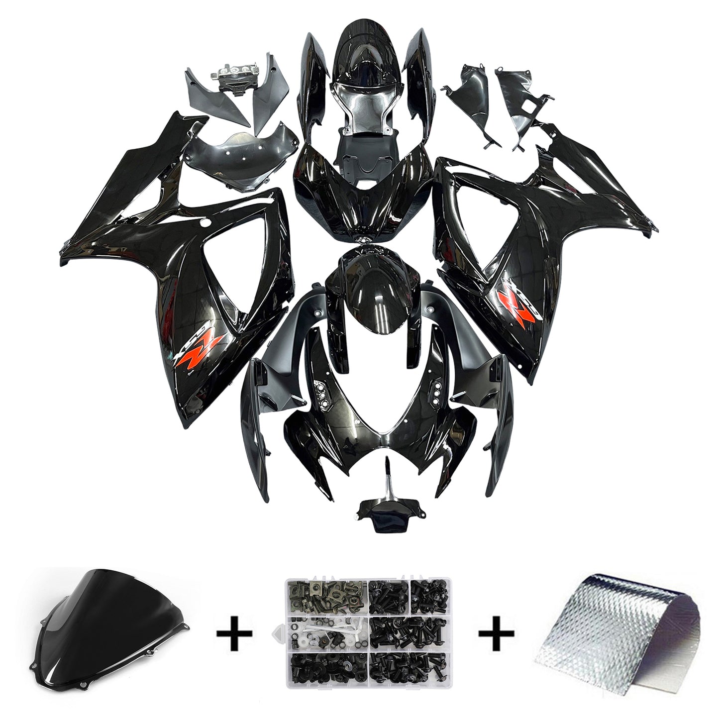 Kit Carenatura Per SUZUKI GSXR 600 750 2006-2007 06 07 Nero Generico