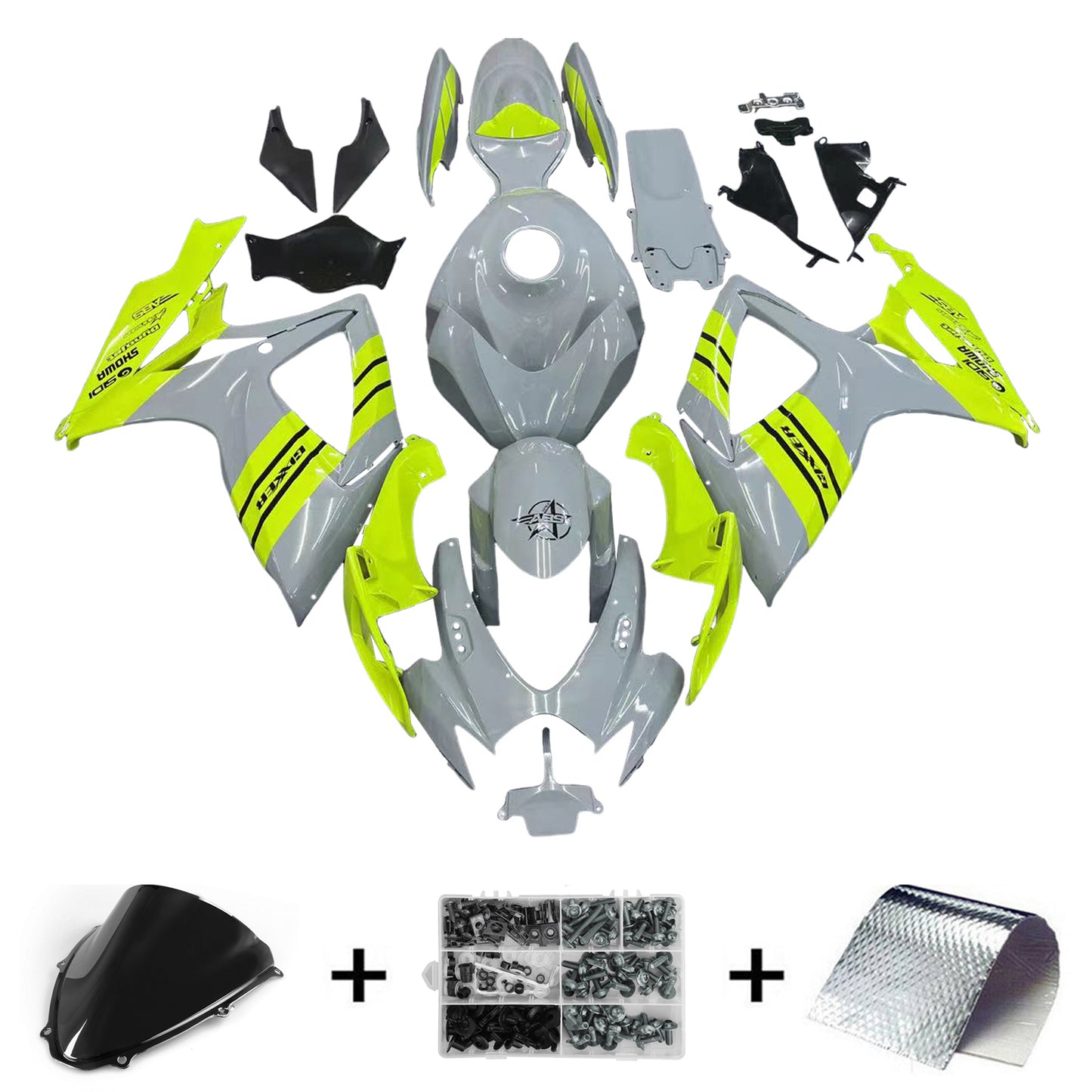 Amotopart Suzuki GSXR 600/750 2006-2007 K6 Kit carena Carrozzeria Plastica ABS