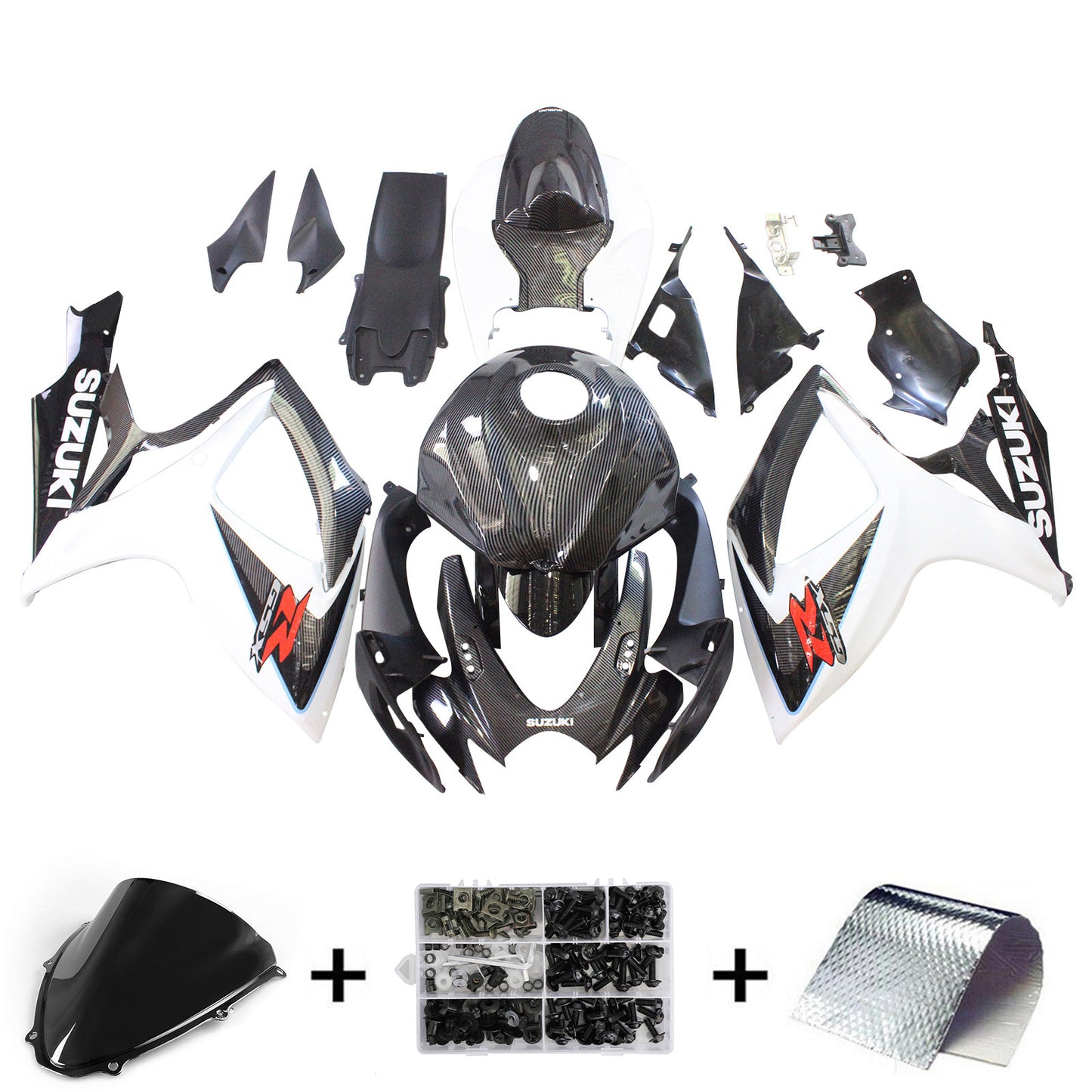 Amotopart Suzuki GSXR 600/750 2006-2007 K6 Kit carena Carrozzeria Plastica ABS