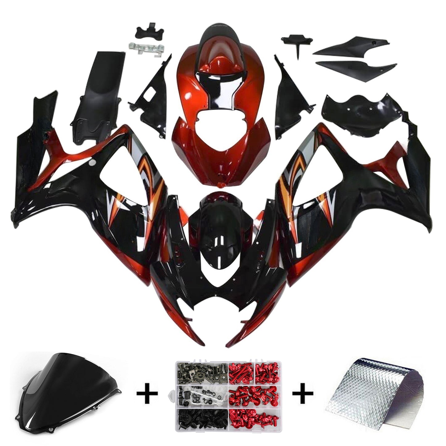Kit carena iniezione Suzuki GSXR 600/750 K6 2006-2007 Carrozzeria in plastica ABS