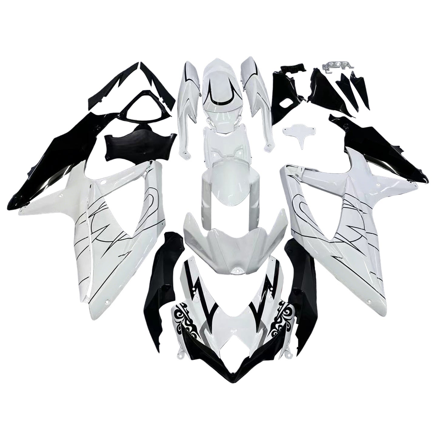Carene 2008-2010 Suzuki GSXR 600 750 Bianco Alstare Corona Generico