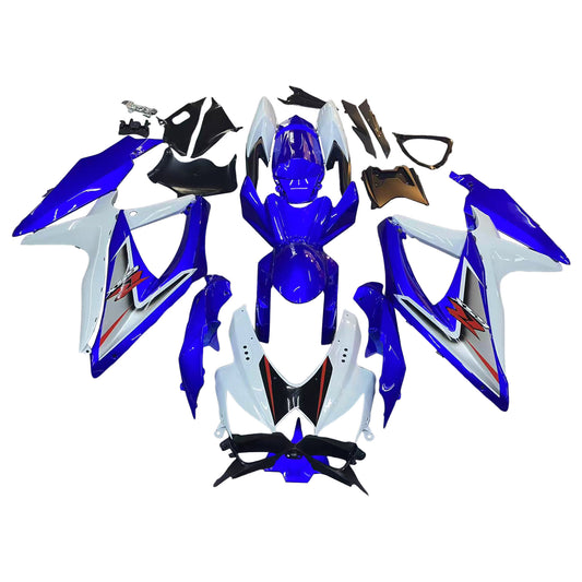 Amotopart 2008-2010 GSXR600750 SUZUKI DISGUISE WHITE & BLUE KIT