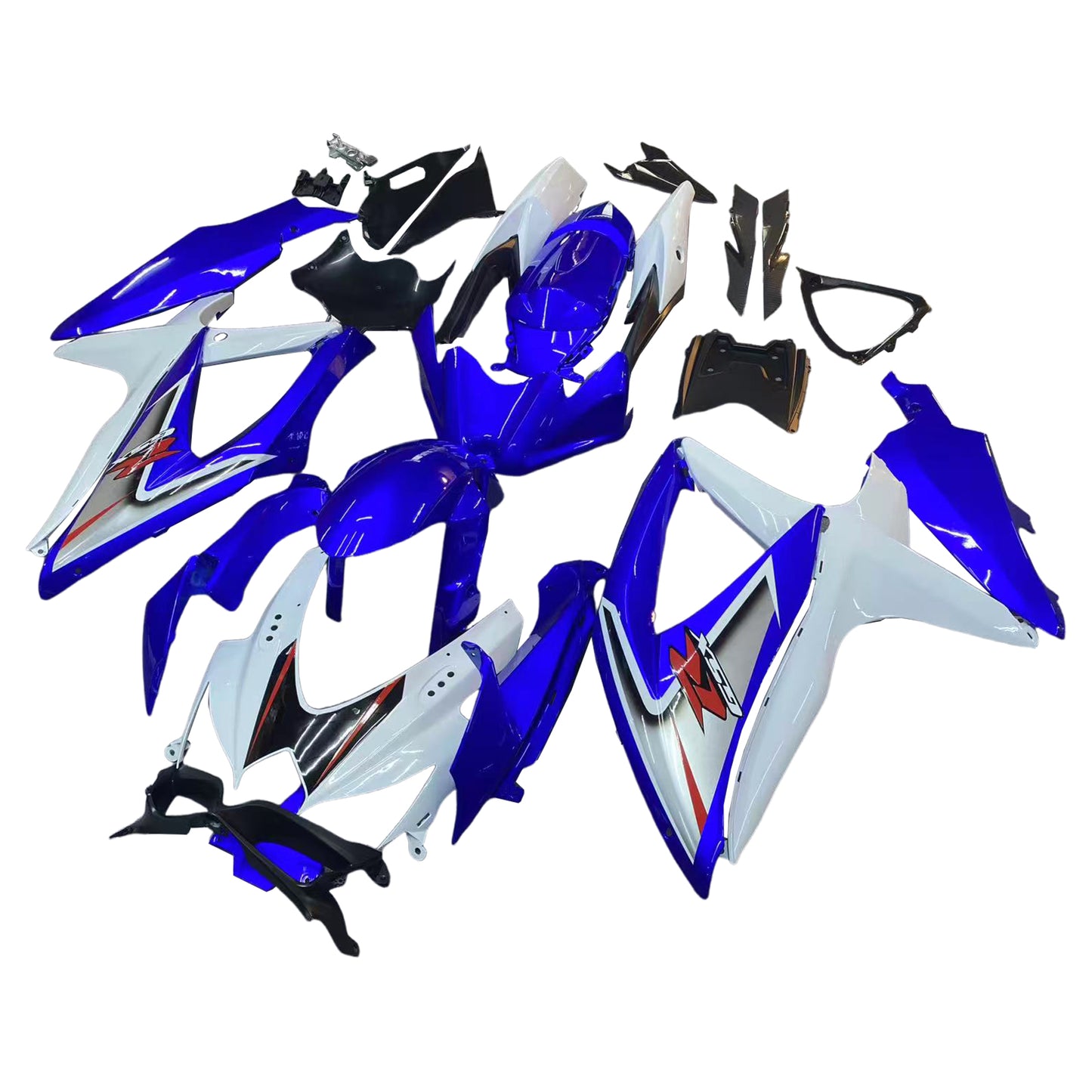 Carene 2008-2010 Suzuki GSXR 600 750 Bianco &amp; Blu GSXR Racing Generico
