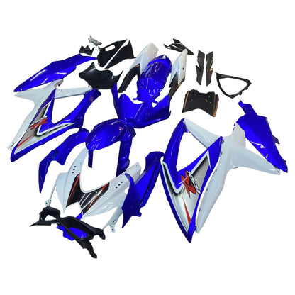 Carene 2008-2010 Suzuki GSXR 600 750 Bianco &amp; Blu GSXR Racing Generico