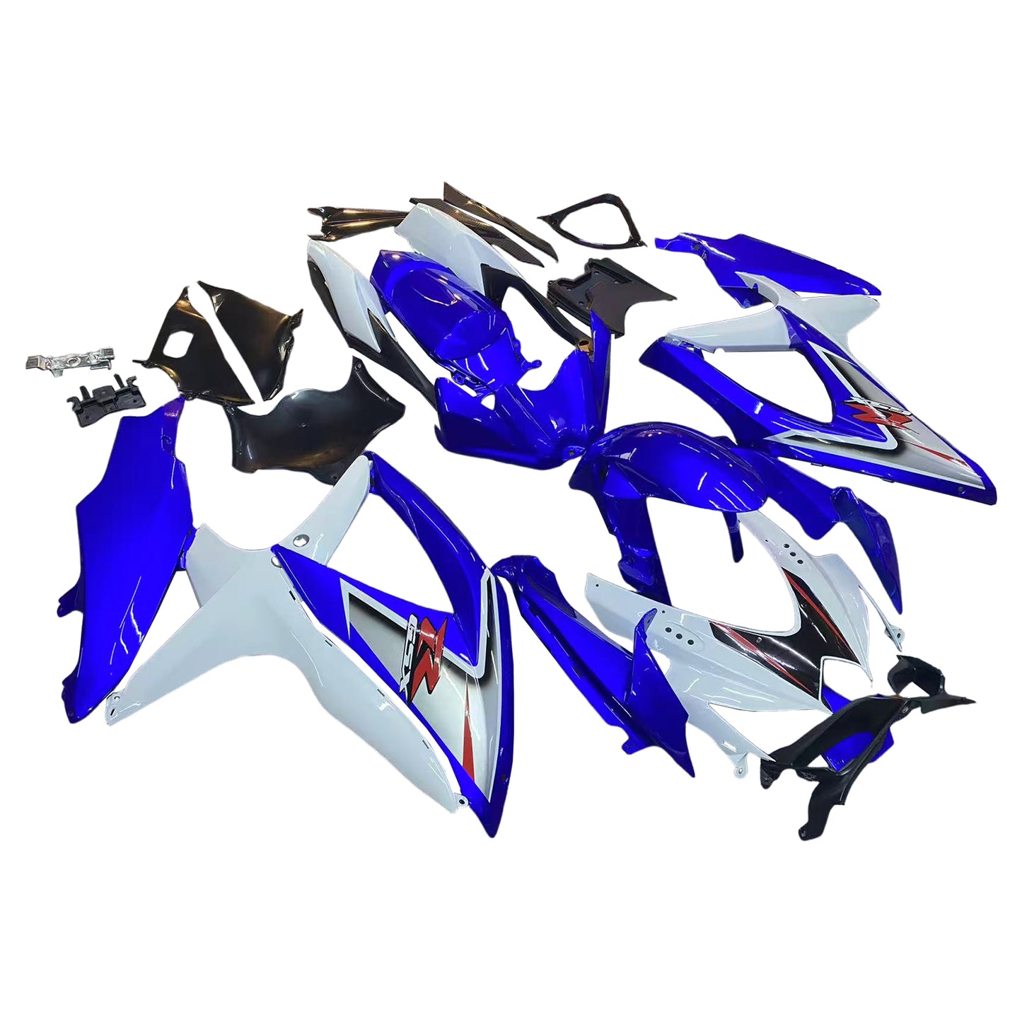 Amotopart 2008-2010 GSXR600750 SUZUKI DISGUISE WHITE & BLUE KIT