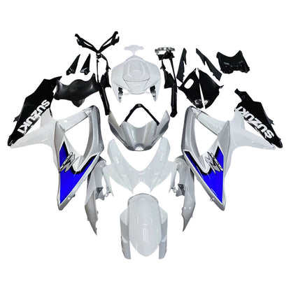 Per GSXR 600/750 2008-2010 Carrozzeria Carenatura ABS bianco Set plastica stampata ad iniezione Generico