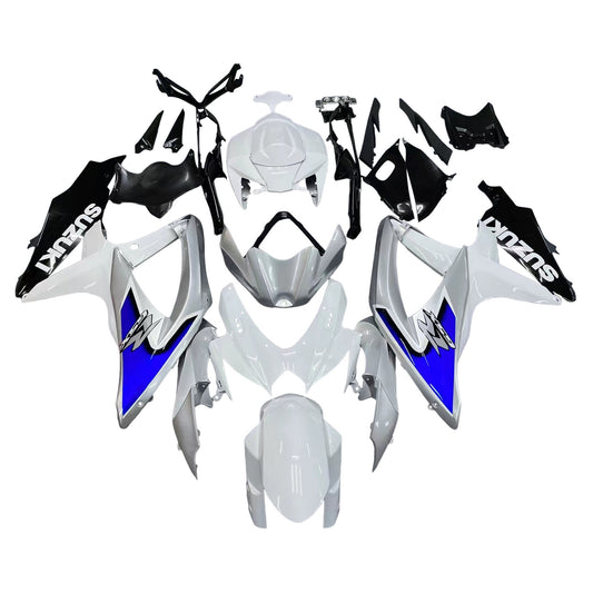 Carene 2008-2010 Suzuki GSXR 600 750 Argento Bianco GSXR Racing Generico