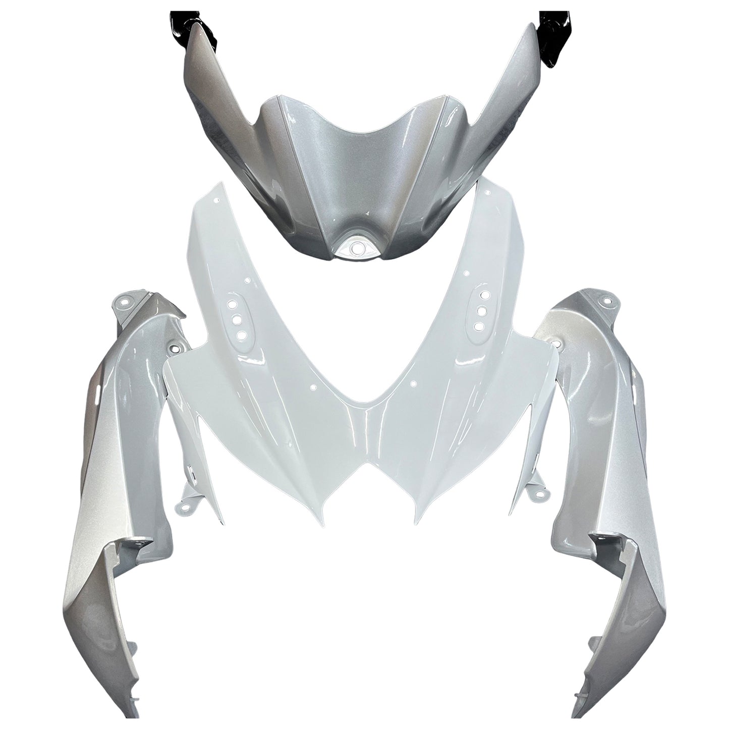 Carene 2008-2010 Suzuki GSXR 600 750 Argento Bianco GSXR Racing Generico