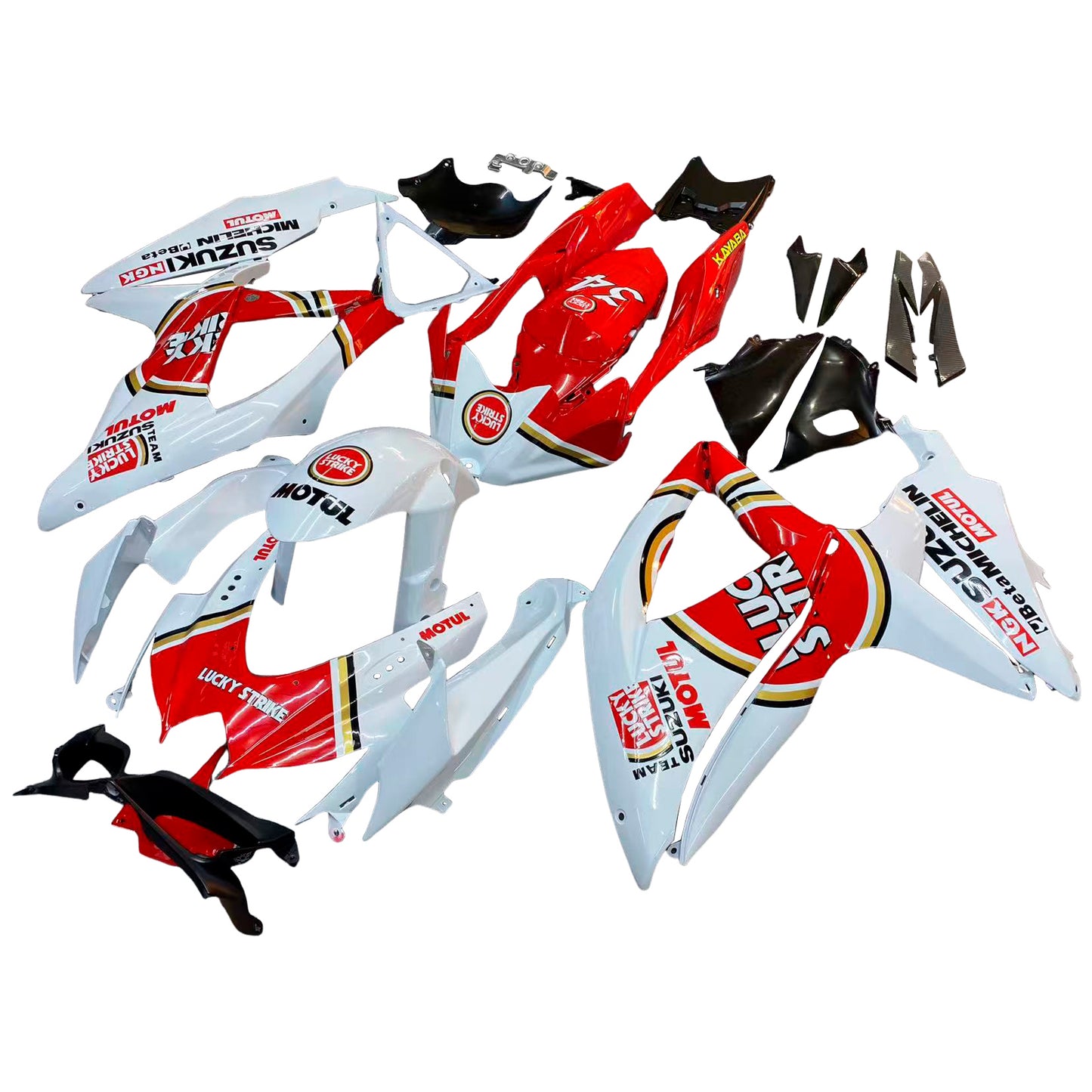 Carene 2008-2010 Suzuki GSXR 600 750 Bianco Rosso Lucky Strike Racing Generico