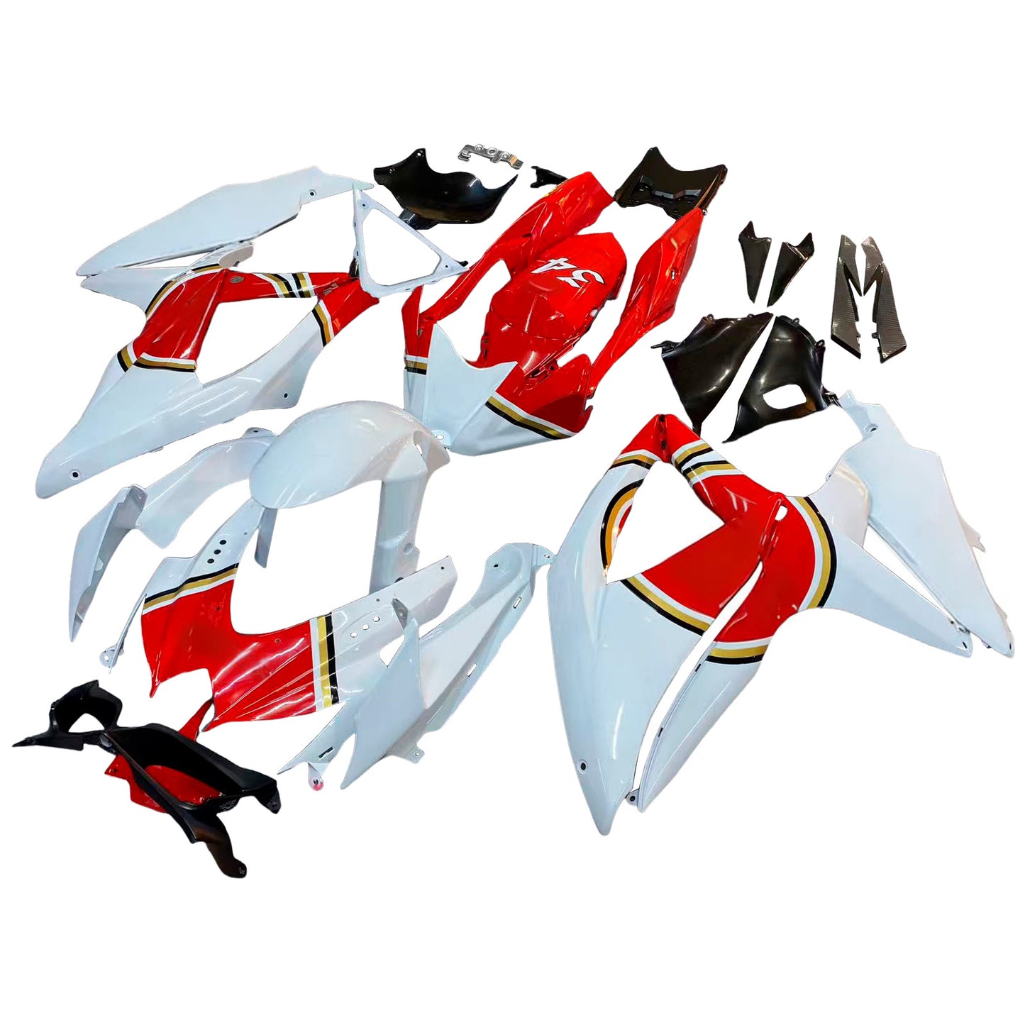 Carene 2008-2010 Suzuki GSXR 600 750 Bianco Rosso Lucky Strike Generico