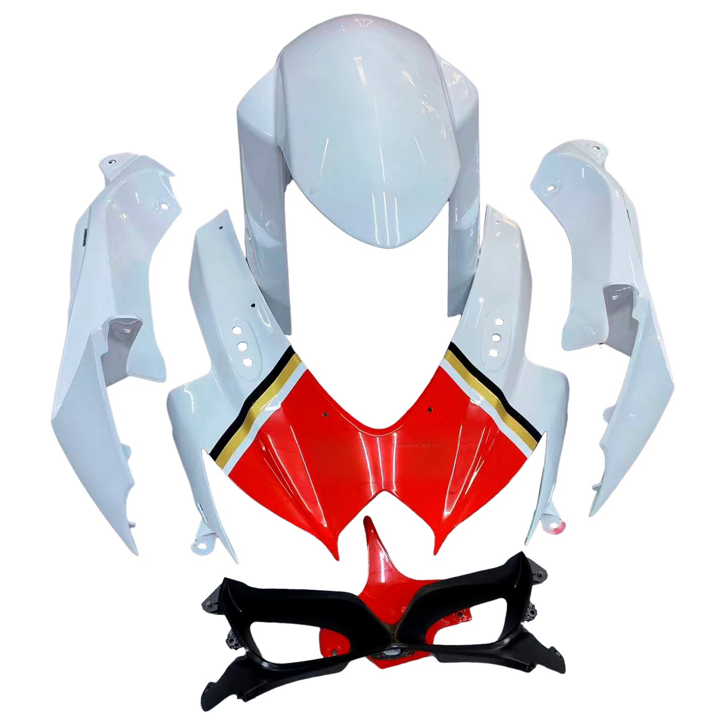 Carene 2008-2010 Suzuki GSXR 600 750 Bianco Rosso Lucky Strike Generico