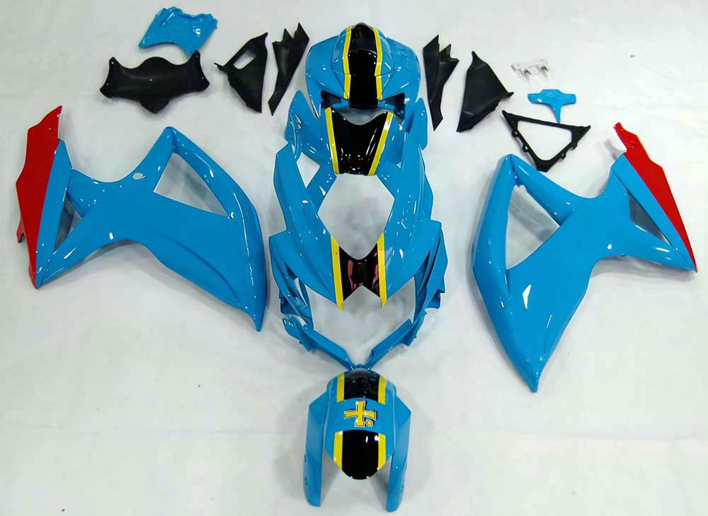 Carene 2008-2010 Suzuki GSXR 600 750 Blu Giallo Rizla Generico