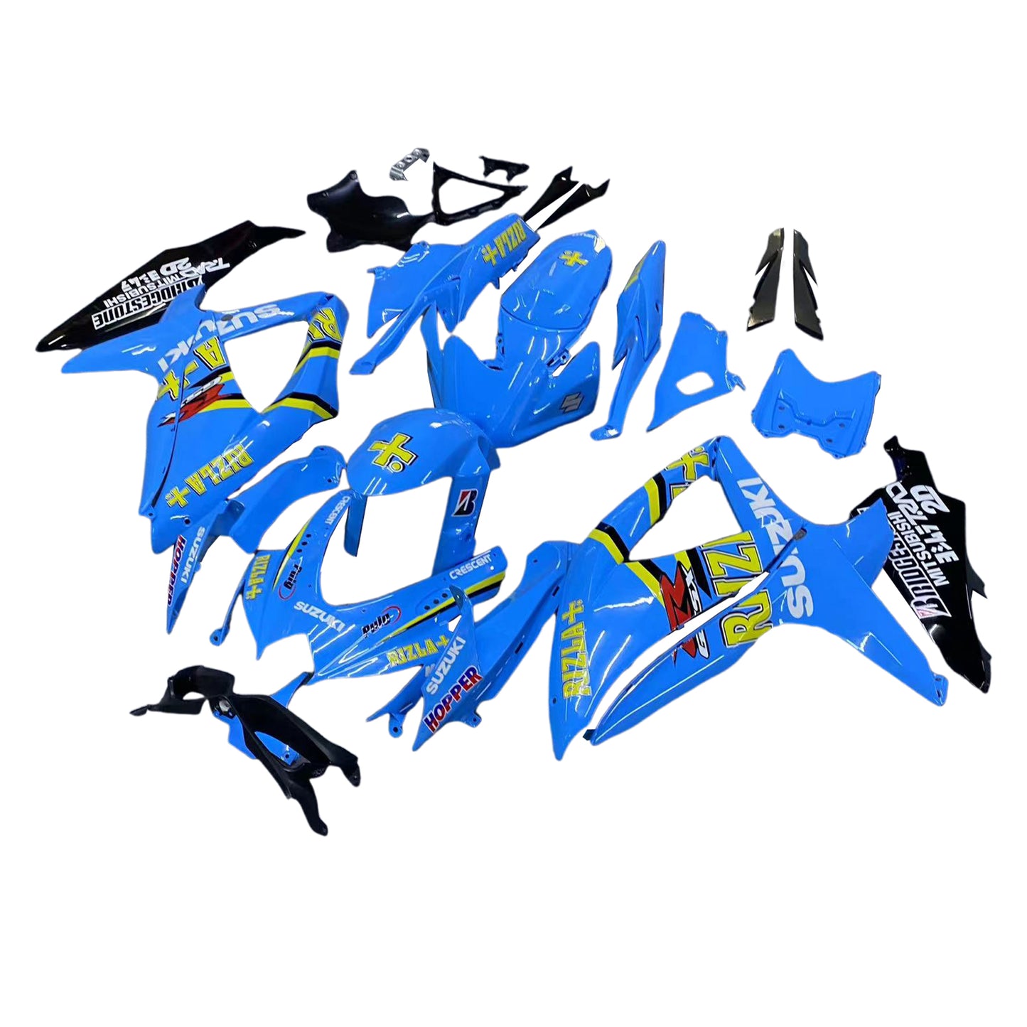 Carene 2008-2010 Suzuki GSXR 600 750 Blu Rizla Racing Generico