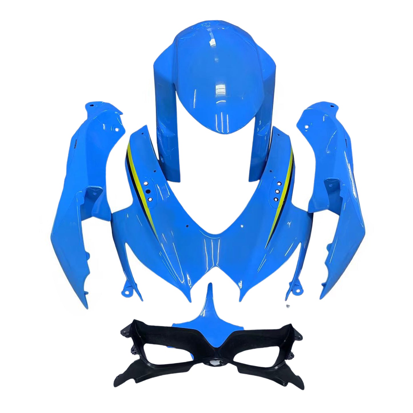 Carene GSXR 600/750 2008-2010 Carrozzeria Carena Blu Rizla ABS Set plastiche stampate ad iniezione Generico