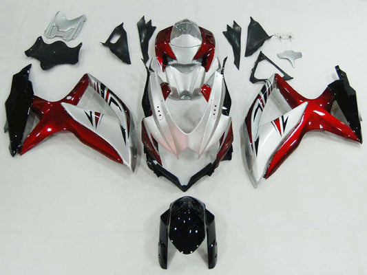 Carene 2008-2010 Suzuki GSXR 600 750 Argento Rosso GSXR Generico