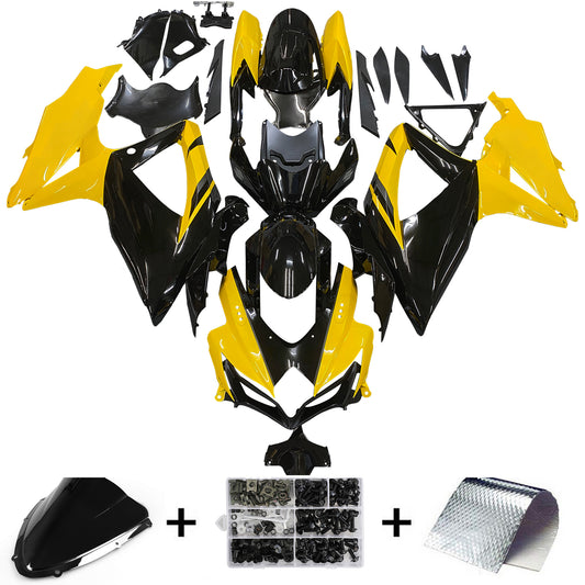 Carene 2008-20 10Suzuki GSXR 600 750 Nero &amp; Giallo GSXR Racing Generico