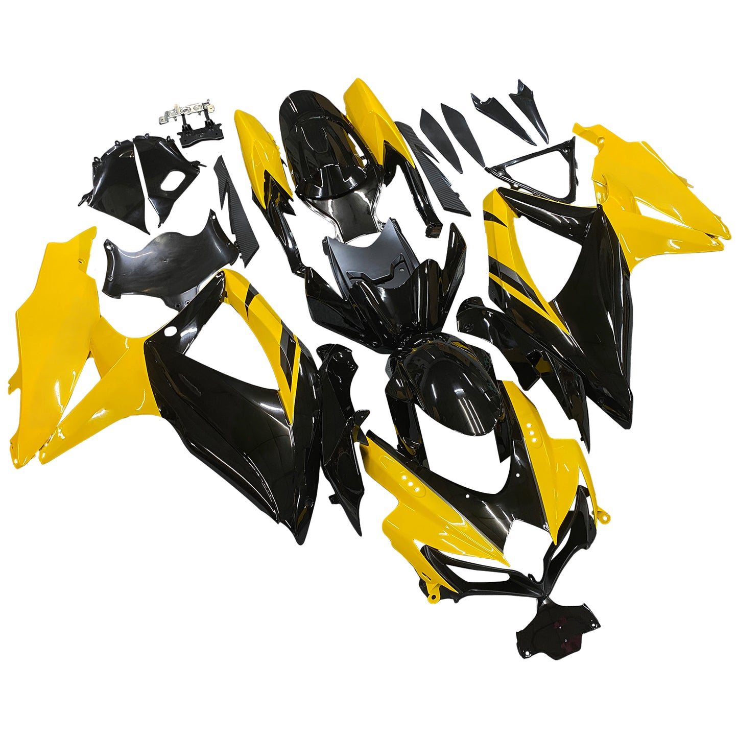 Carene 2008-20 10Suzuki GSXR 600 750 Nero e Giallo GSXR Generico