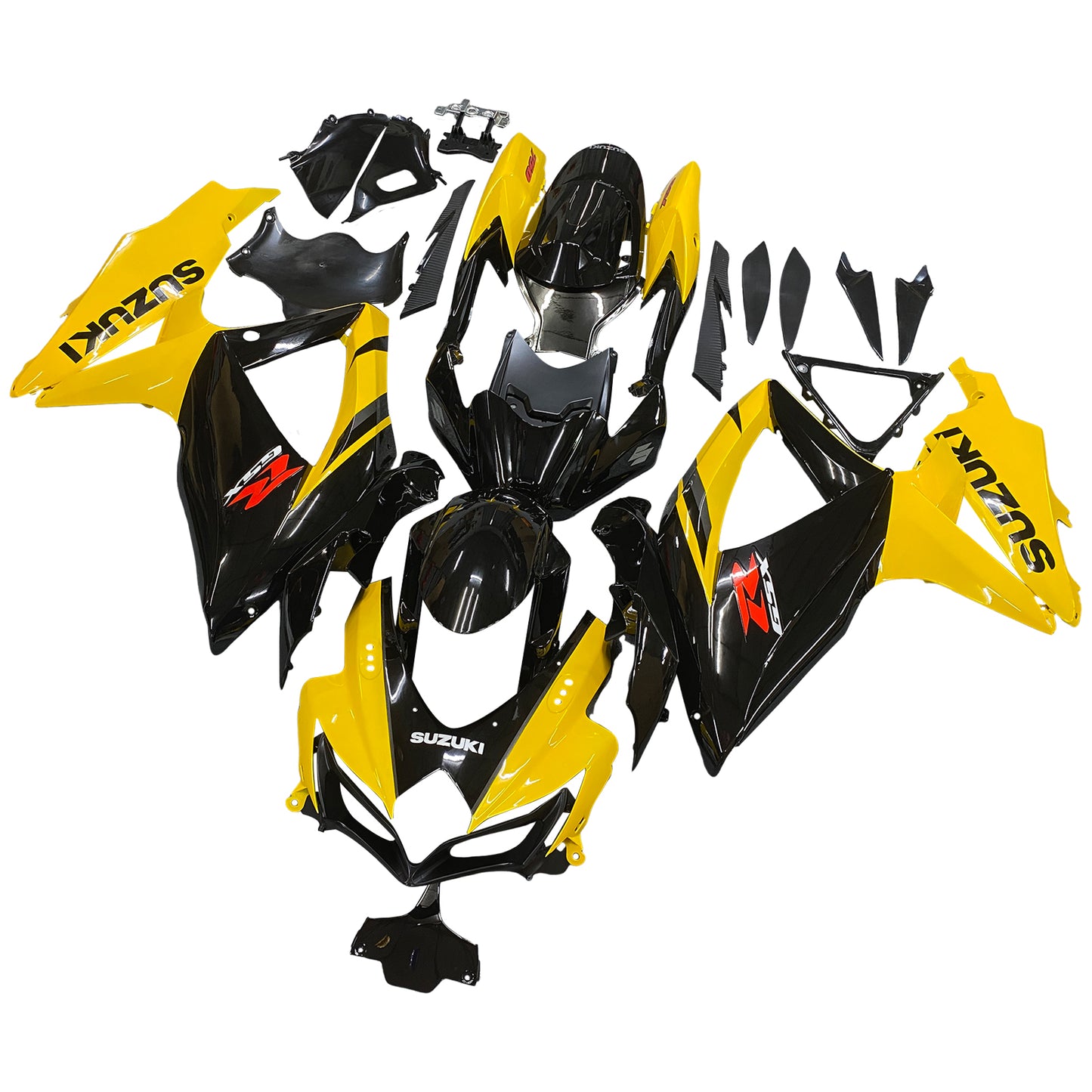 Carene 2008-20 10Suzuki GSXR 600 750 Nero e Giallo GSXR Generico