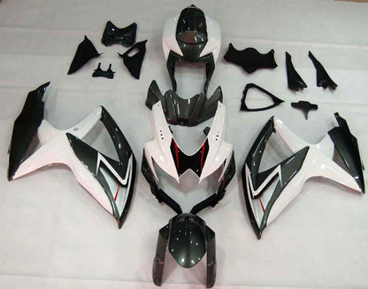 Carene 2008-2010 Suzuki GSXR 600 750 Bianco &amp; Argento GSXR Racing Generico