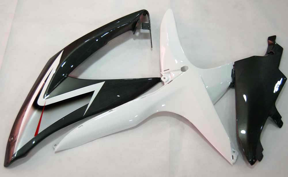 Carene 2008-2010 Suzuki GSXR 600 750 Bianco &amp; Argento GSXR Racing Generico