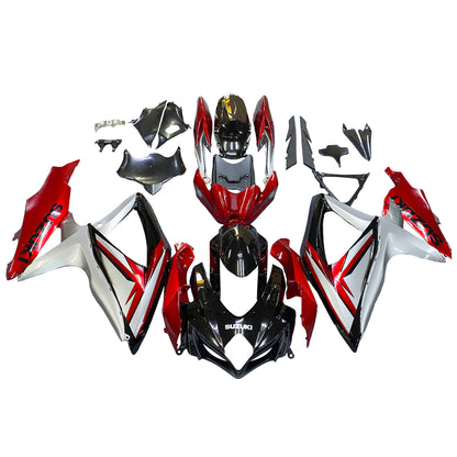 Carene 2008-2010 Suzuki GSXR 600 750 Nero Rosso Argento Racing Generico