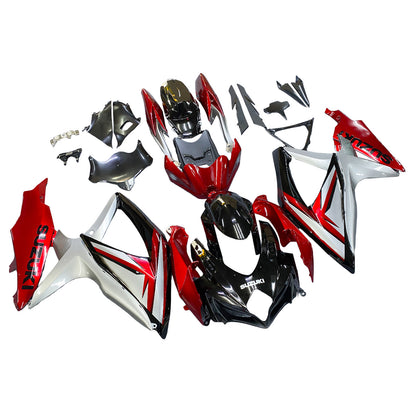 Amotopart 2008-2010 Suzuki GSXR600750 Close G-sliver e Red Kit