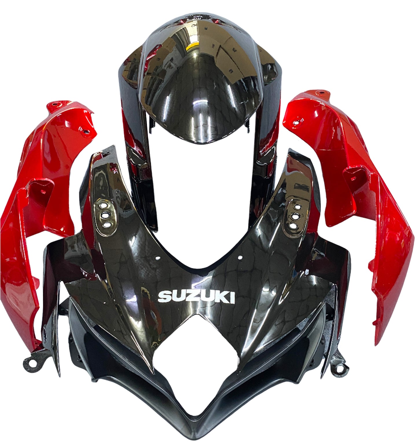 Carene 2008-2010 Suzuki GSXR 600 750 Nero Rosso Argento Racing Generico