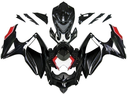 Carene 2008-2010 Suzuki GSXR 600 750 Nero Rosso Implacabile Generico
