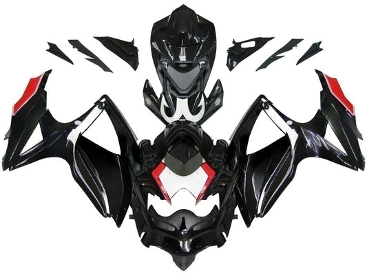 Carene 2008-2010 Suzuki GSXR 600 750 Nero Rosso Implacabile Generico