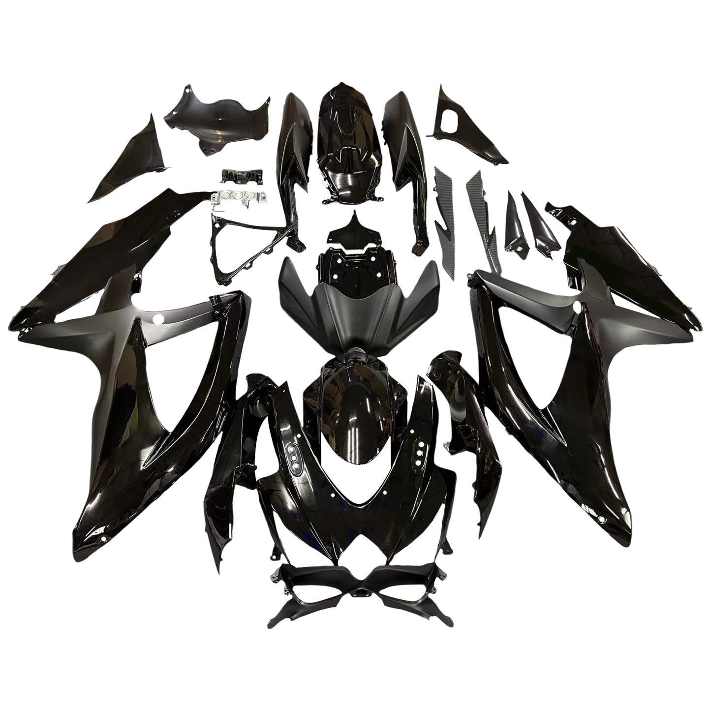 Carene 2008-2010 Suzuki GSXR 600 750 All Black Suzuki Racing Generico