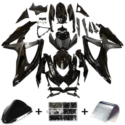 Carene 2008-2010 Suzuki GSXR 600 750 All Black Suzuki Racing Generico
