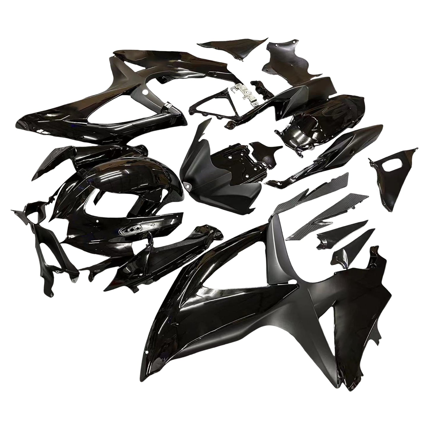 Carene 2008-2010 Suzuki GSXR 600 750 All Black Suzuki Generic