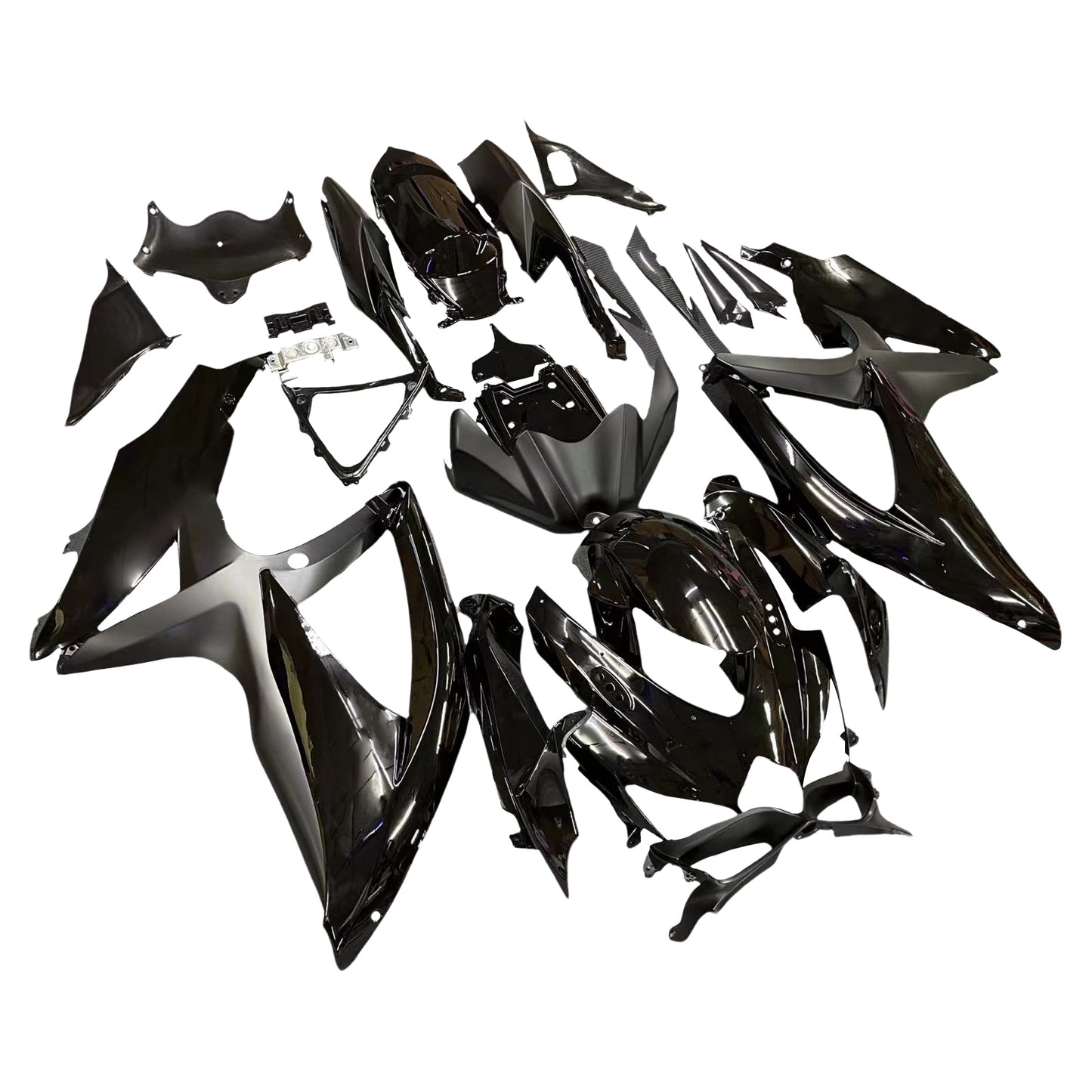 Carene 2008-2010 Suzuki GSXR 600 750 All Black Suzuki Racing Generico