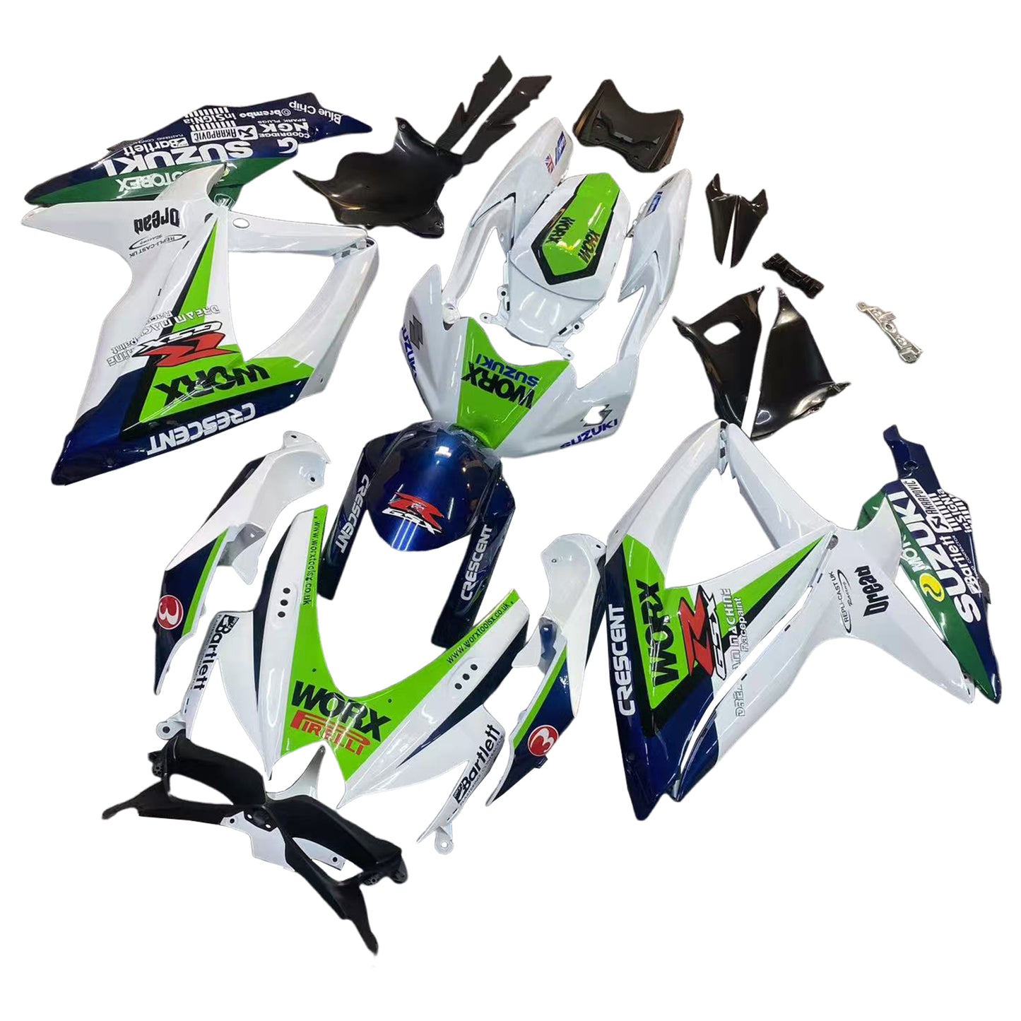 Carene 2008-2010 Suzuki GSXR 600 750 Multicolore Worx Generic
