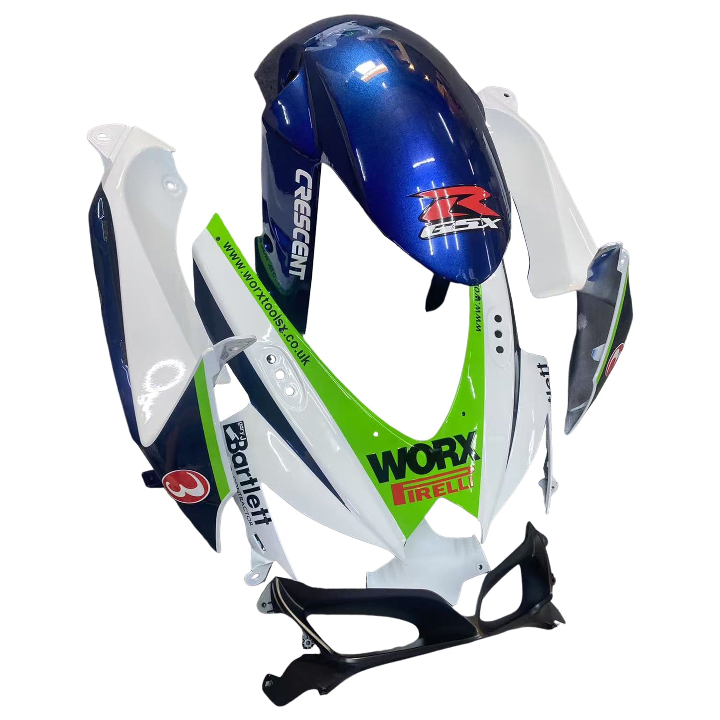 Carene 2008-2010 Suzuki GSXR 600 750 Multicolore Worx Racing Generico