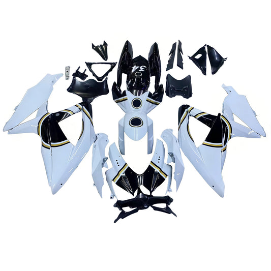 Carene 2008-2010 Suzuki GSXR 600 750 Bianco Nero Lucky Strike Generico