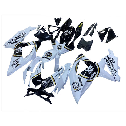 Carene 2008-2010 Suzuki GSXR 600 750 Bianco Nero Lucky Strike Racing Generico
